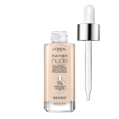 L'ORÉAL PARIS True Match Hyaluronic Tinted Serum Foundation Skincare Hybrid, 0.5-2 Very Light, 1 fl oz-071249635919-LR-340459-1-LR eShop