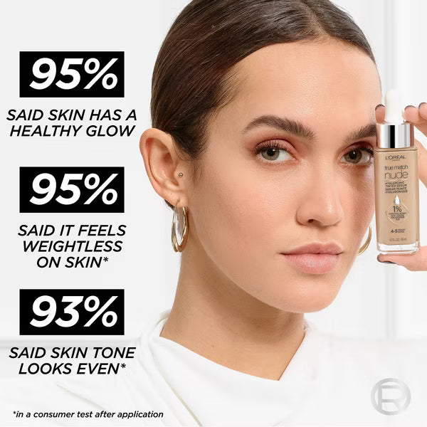 L'ORÉAL PARIS True Match Hyaluronic Tinted Serum Foundation Skincare Hybrid, 0.5-2 Very Light, 1 fl oz-071249635919-LR-340459-6-LR eShop