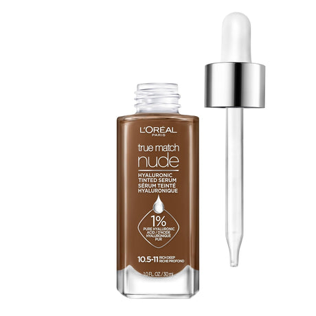 L'ORÉAL PARIS True Match Hyaluronic Tinted Serum Foundation Skincare Hybrid, 10.5-11 Rich Deep, 1 fl oz-071249647059-LR-340455-1-LR eShop
