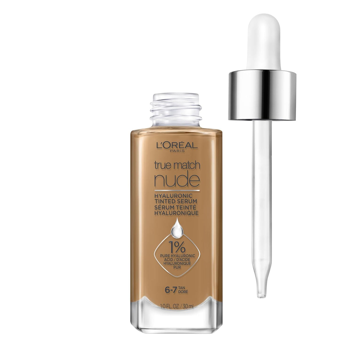 L'ORÉAL PARIS True Match Hyaluronic Tinted Serum Foundation Skincare Hybrid, 6-7 Tan, 1 fl oz-071249635964-LR-340456-1-LR eShop