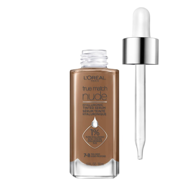 L'ORÉAL PARIS True Match Hyaluronic Tinted Serum Foundation Skincare Hybrid, 7-8 Tan Deep, 1 fl oz-071249635971-LR-340457-1-LR eShop