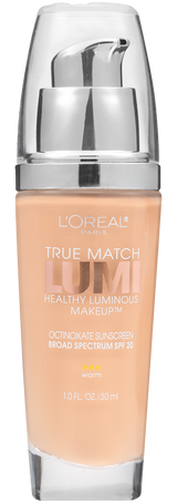 L'ORÉAL PARIS True Match Lumi Healthy Luminous Makeup Medium Coverage, W3 Nude Beige, 1 fl. oz.-071249214756-LR-240382-1-LR eShop