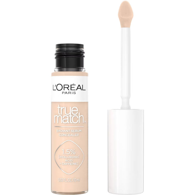 L'ORÉAL PARIS True Match Radiant Serum Concealer with Hyaluronic Acid, W3 Light Medium, 0.33 fl oz-071249684948-LR-351837-1-LR eShop