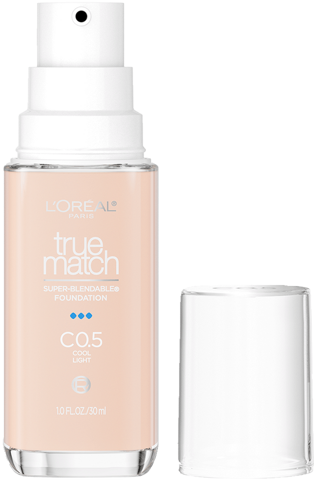 L'ORÉAL PARIS True Match Super-Blendable Foundation, Medium Coverage, C0.5, Light, 1 fl. oz.-071249671689-LR-347271-1-LR eShop