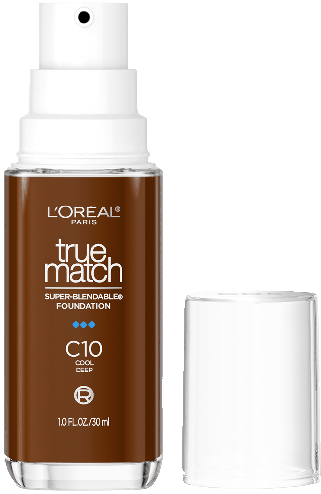 L'ORÉAL PARIS True Match Super-Blendable Foundation, Medium Coverage, C10, Deep, 1 fl. oz.-071249671672-LR-347284-1-LR eShop