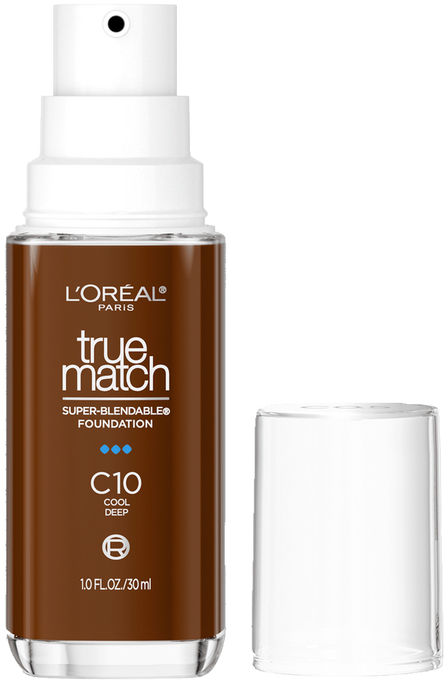 L'ORÉAL PARIS True Match Super-Blendable Foundation, Medium Coverage, C10, Deep, 1 fl. oz.-071249671672-LR-347284-1-LR eShop