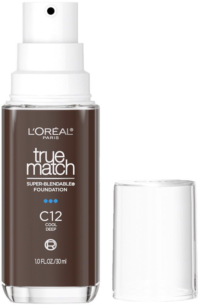 L'ORÉAL PARIS True Match Super-Blendable Foundation, Medium Coverage, C12, Deep, 1 fl. oz.-071249671634-LR-347269-1-LR eShop