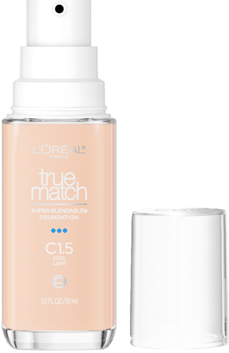 L'ORÉAL PARIS True Match Super-Blendable Foundation, Medium Coverage, C1.5, Light, 1 fl. oz.-071249671504-LR-347291-1-LR eShop