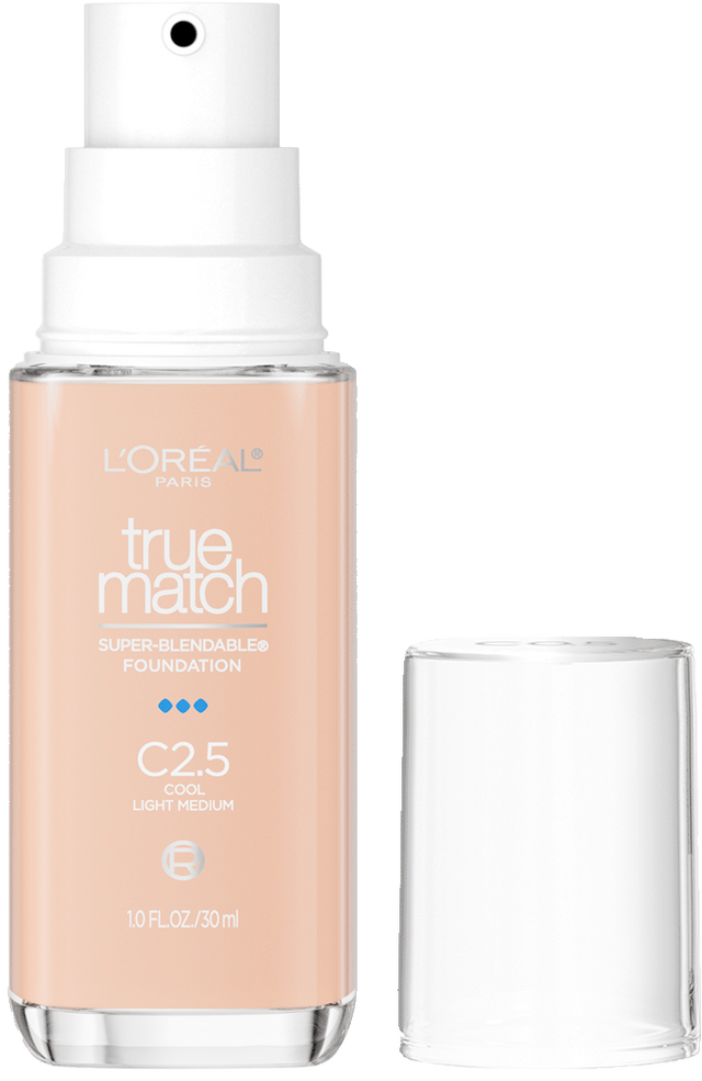 L'ORÉAL PARIS True Match Super-Blendable Foundation, Medium Coverage, C2.5, Light Medium, 1 fl. oz.-071249671740-LR-347282-1-LR eShop