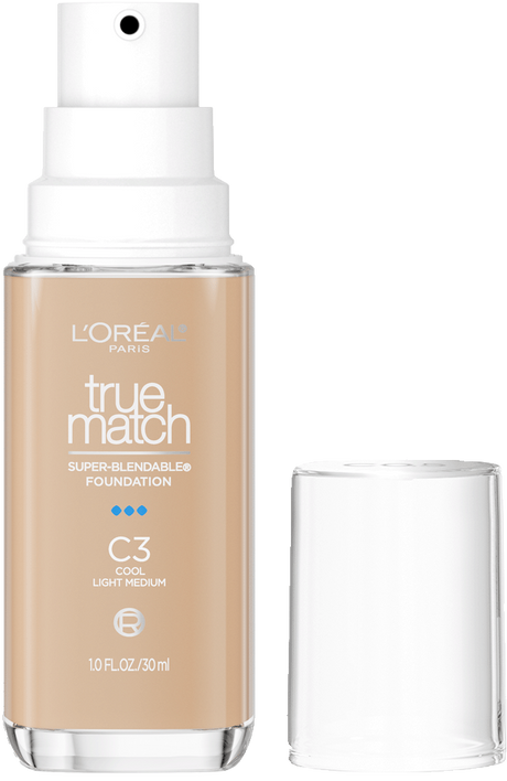 L'ORÉAL PARIS True Match Super-Blendable Foundation, Medium Coverage, C3, Light Medium, 1 fl. oz.-071249671610-LR-347253-1-LR eShop