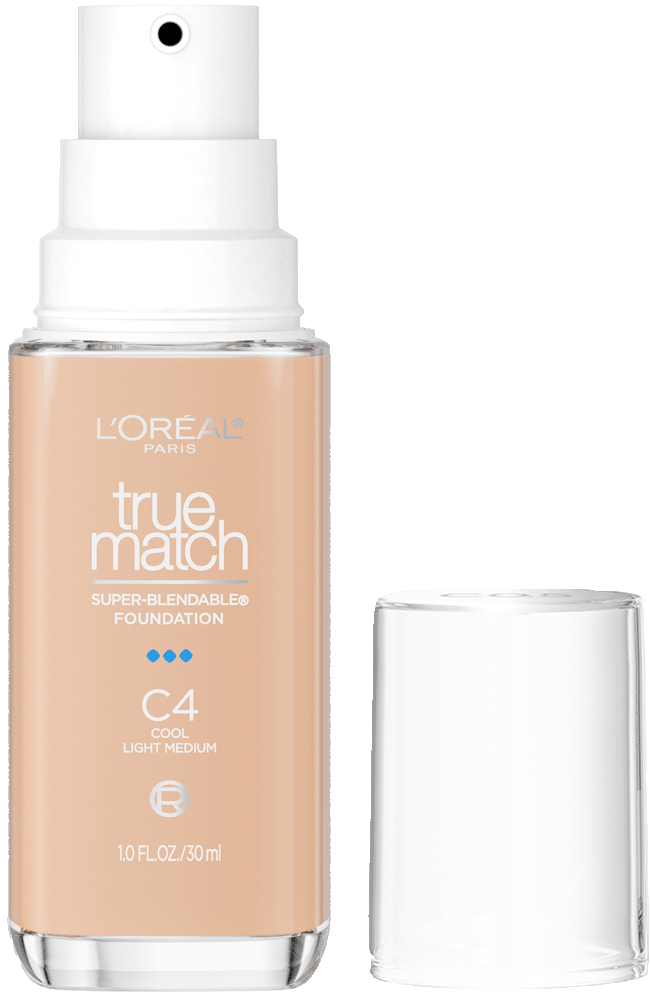 L'ORÉAL PARIS True Match Super-Blendable Foundation, Medium Coverage, C4, Light Medium, 1 fl. oz.-071249671863-LR-347286-1-LR eShop