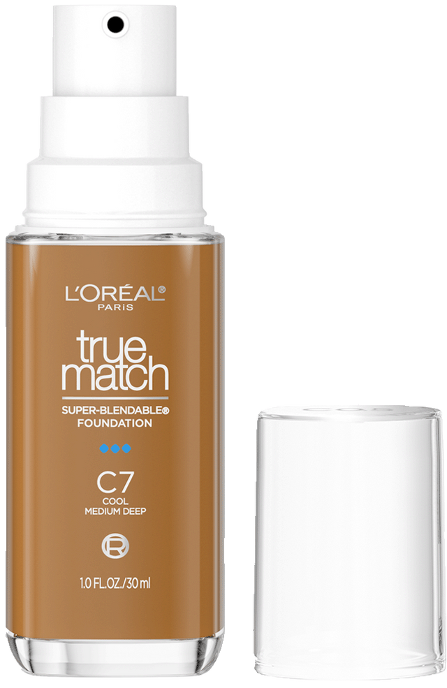 L'ORÉAL PARIS True Match Super-Blendable Foundation, Medium Coverage, C7, Medium Deep, 1 fl. oz.-071249671825-LR-347268-1-LR eShop
