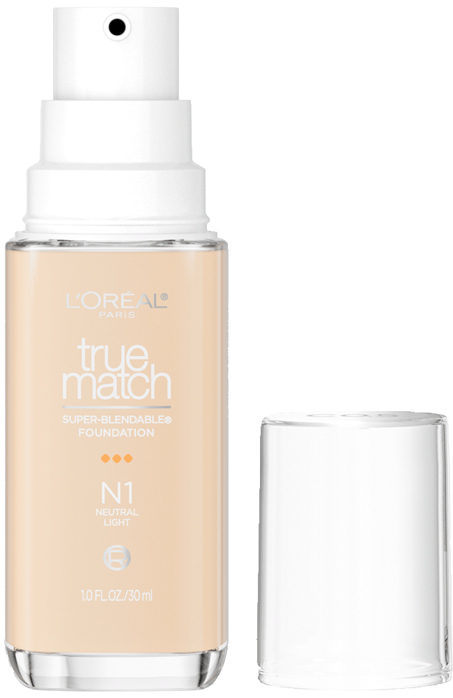 L'ORÉAL PARIS True Match Super-Blendable Foundation, Medium Coverage, N1, Light, 1 fl. oz.-071249671870-LR-347266-1-LR eShop