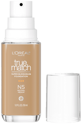 L'ORÉAL PARIS True Match Super-Blendable Foundation, Medium Coverage, N5, Medium, 1 fl. oz.-071249671924-LR-347267-1-LR eShop