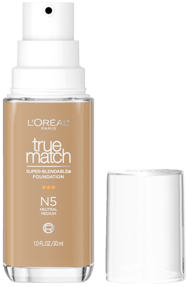 L'ORÉAL PARIS True Match Super-Blendable Foundation, Medium Coverage, N5, Medium, 1 fl. oz.-071249671924-LR-347267-1-LR eShop