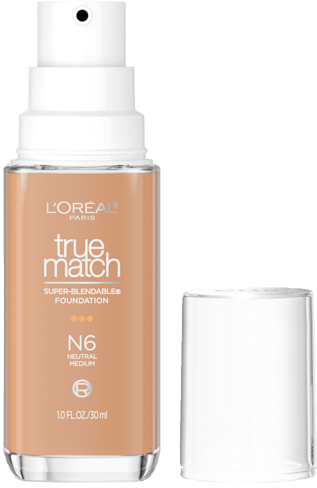 L'ORÉAL PARIS True Match Super-Blendable Foundation, Medium Coverage, N6, Medium, 1 fl. oz.-071249671726-LR-347263-1-LR eShop
