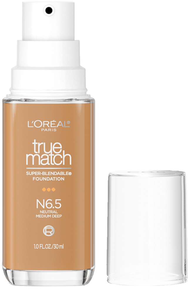L'ORÉAL PARIS True Match Super-Blendable Foundation, Medium Coverage, N6.5, Medium Deep, 1 fl. oz.-071249671719-LR-347296-1-LR eShop