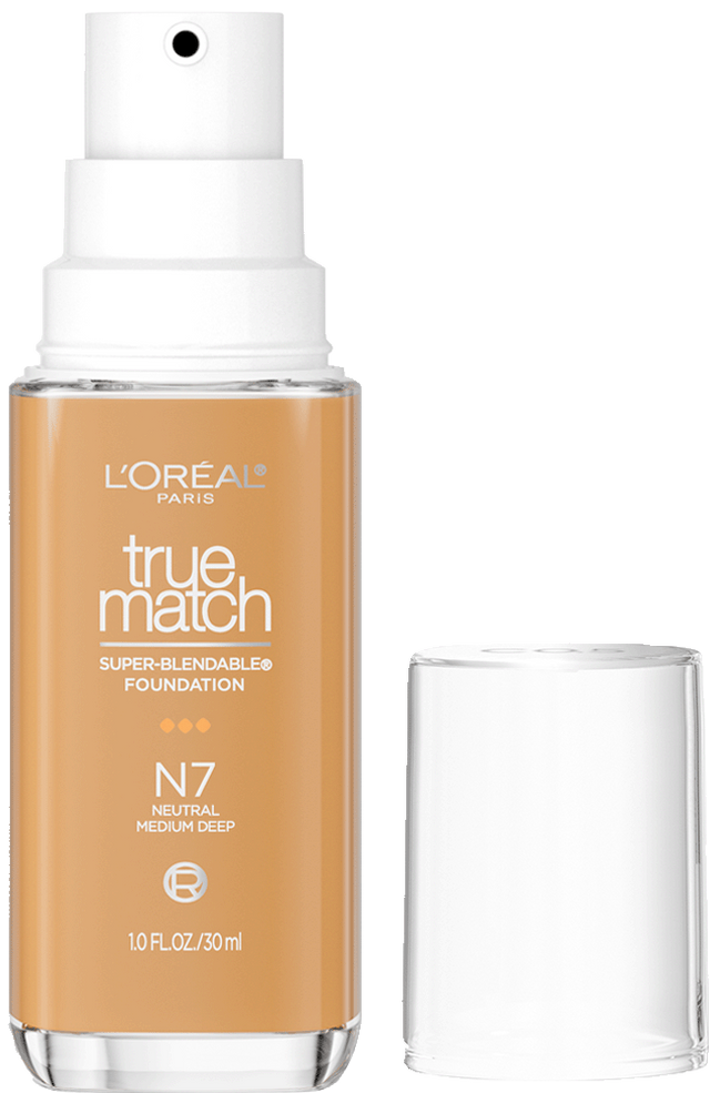 L'ORÉAL PARIS True Match Super-Blendable Foundation, Medium Coverage, N7, Medium Deep, 1 fl. oz.-071249671573-LR-347277-1-LR eShop