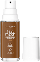 L'ORÉAL PARIS True Match Super-Blendable Foundation, Medium Coverage, N9, Medium Deep, 1 fl. oz.-071249671764-LR-347281-1-LR eShop