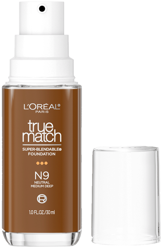 L'ORÉAL PARIS True Match Super-Blendable Foundation, Medium Coverage, N9, Medium Deep, 1 fl. oz.-071249671764-LR-347281-1-LR eShop