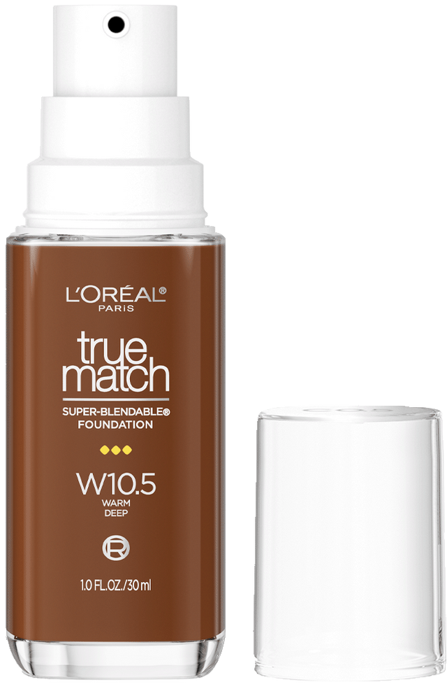 L'ORÉAL PARIS True Match Super-Blendable Foundation, Medium Coverage, W10.5, Deep, 1 fl. oz.-071249671962-LR-348422-1-LR eShop