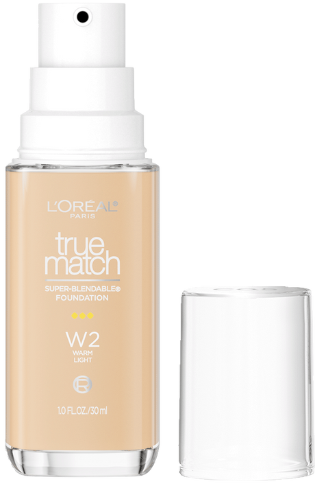 L'ORÉAL PARIS True Match Super-Blendable Foundation, Medium Coverage, W2, Light, 1 fl. oz.-071249671757-LR-347258-1-LR eShop