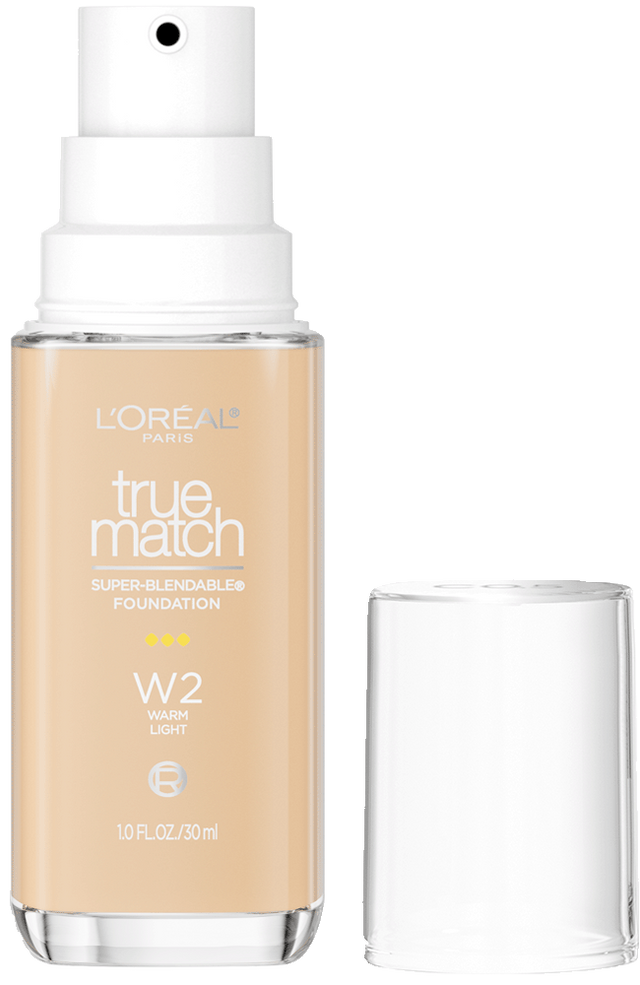 L'ORÉAL PARIS True Match Super-Blendable Foundation, Medium Coverage, W2, Light, 1 fl. oz.-071249671757-LR-347258-1-LR eShop
