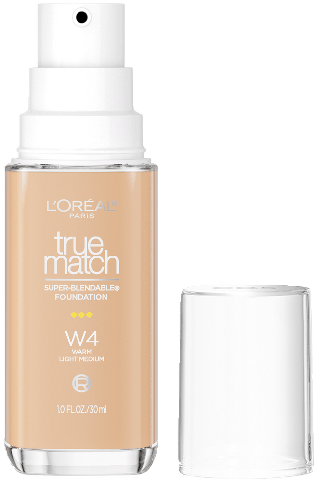 L'ORÉAL PARIS True Match Super-Blendable Foundation, Medium Coverage, W4, Light Medium, 1 fl. oz.-071249671788-LR-347262-1-LR eShop
