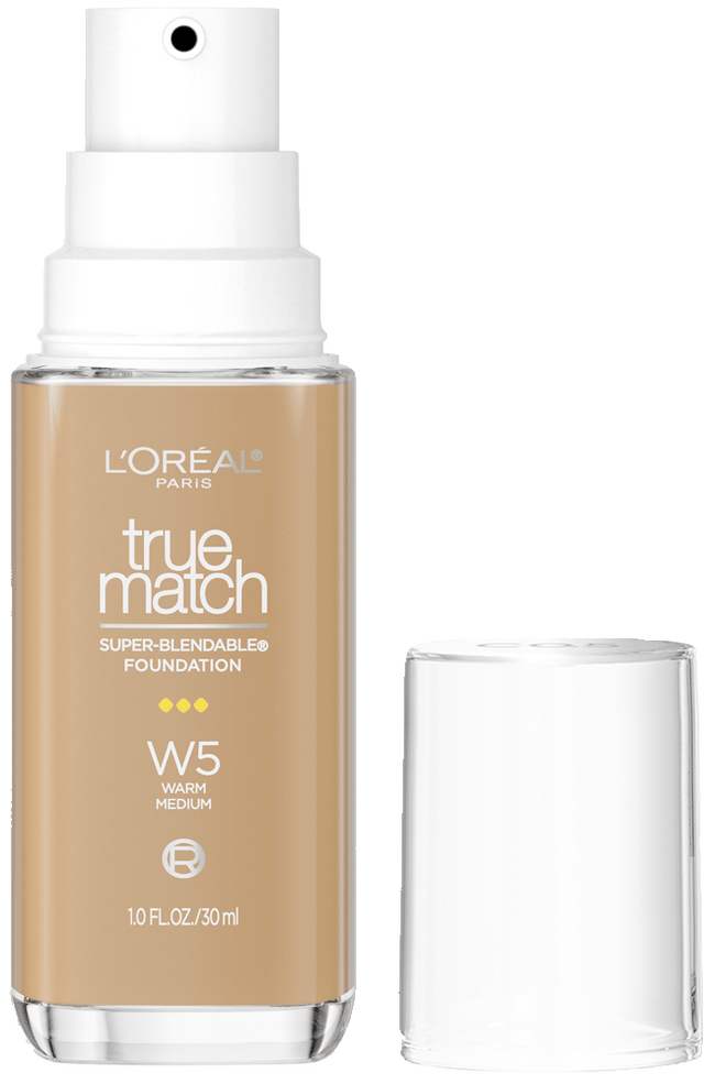 L'ORÉAL PARIS True Match Super-Blendable Foundation, Medium Coverage, W5, Medium, 1 fl. oz.-071249671856-LR-347295-1-LR eShop