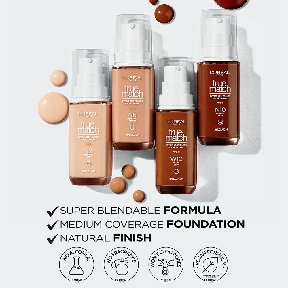 L'ORÉAL PARIS True Match Super-Blendable Foundation, Medium