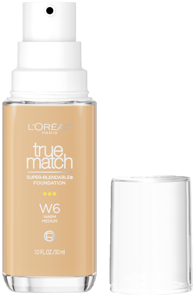 L'ORÉAL PARIS True Match Super-Blendable Foundation, Medium Coverage, W6, Medium, 1 fl. oz.-071249671900-LR-347264-1-LR eShop
