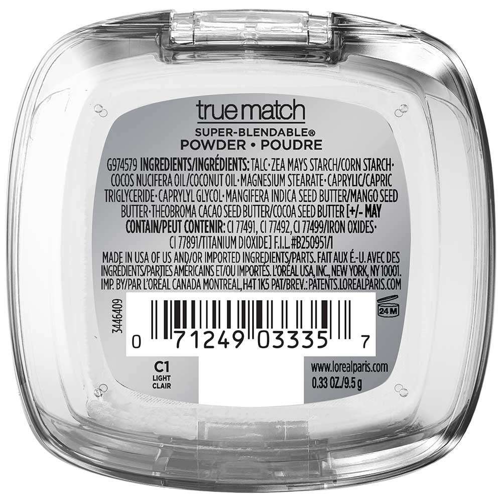 L'ORÉAL PARIS True Match Super-Blendable Oil Free Makeup Powder, C1 Light, 0.33 oz.-071249033357-LR-167904-7-LR eShop