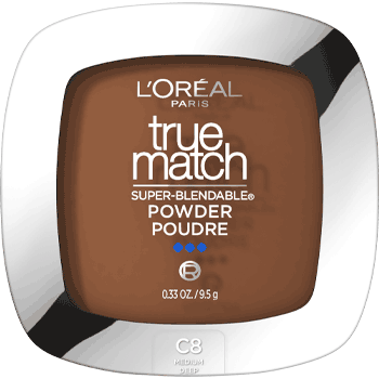 L'ORÉAL PARIS True Match Super-Blendable Oil Free Makeup Powder, C8 Medium Deep, 0.33 oz.-071249033609-LR-167911-1-LR eShop