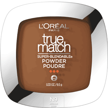 L'ORÉAL PARIS True Match Super-Blendable Oil Free Makeup Powder, N9 Medium Deep, 0.34 oz-071249683859-LR-351833-1-LR eShop