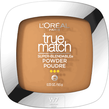 L'ORÉAL PARIS True Match Super-Blendable Oil Free Makeup Powder, W7 Medium Deep, 0.33 oz.-071249016930-LR-167894-1-LR eShop