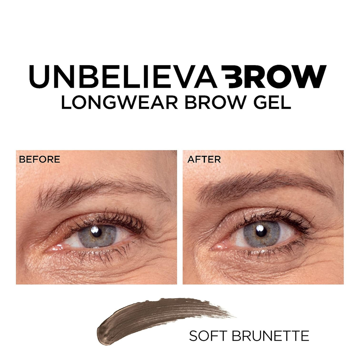 L'ORÉAL PARIS Unbelieva-Brow Longwear Waterproof Tinted Brow Gel, 567 Soft Brunette, 0.15 fl oz-071249650288-LR-342439-4-LR eShop