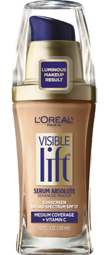 L'ORÉAL PARIS Visible Lift Serum Absolute Lightweight Foundation, 155 Honey Beige, 1 oz-071249179024-LR-212027-1-LR eShop