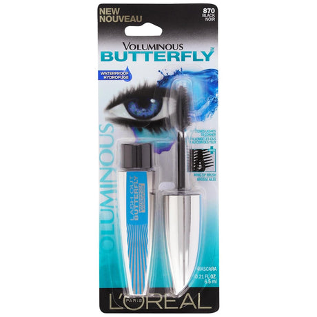 L'ORÉAL PARIS Voluminous Butterfly Lengthening Waterproof Mascara, 870 Waterproof Black, 0.22 fl. oz.-071249256688-LR-265890-2-LR eShop