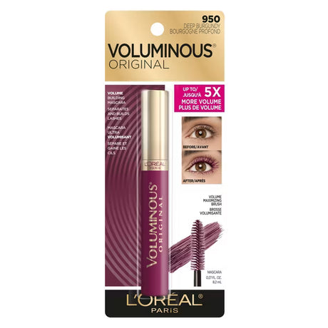 L'ORÉAL PARIS Voluminous Original Washable Bold Eye Mascara, 950 Deep Burgundy, 0.28 fl. oz.-071249372029-LR-323057-2-LR eShop