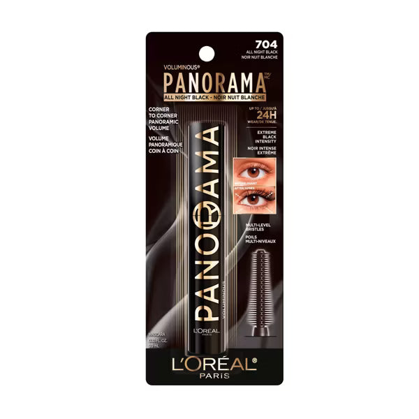 L'ORÉAL PARIS Voluminous Panorama Volumizing and Lengthening Mascara, 704 All Night Black, 0.33 fl oz-071249690673-LR-356334-1-LR eShop