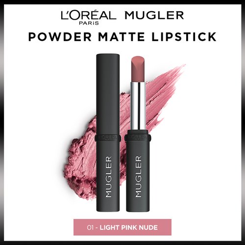 L'ORÉAL PARIS x Muglar Power Matte Lipstick, 01 Light Pink Nude-3600524234645-LR-361256-3-LR eShop