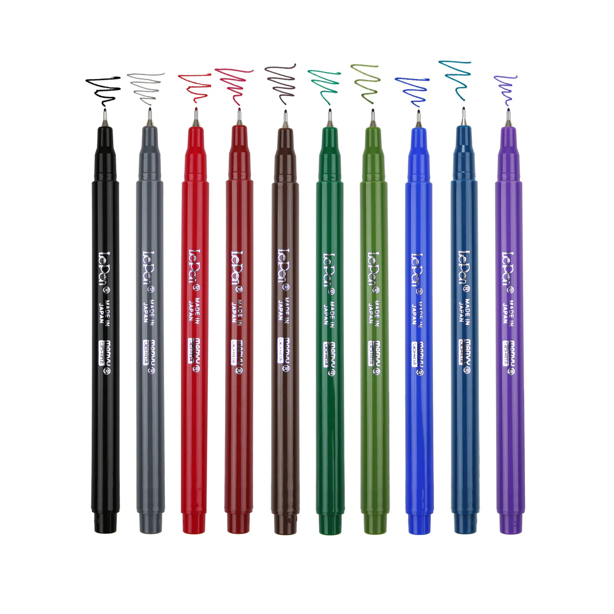 Marvy Uchida LePen Micro-Fine Point Pen Set - Dark Colors, 10 pieces-028617437774-LR-344418-2-LR eShop