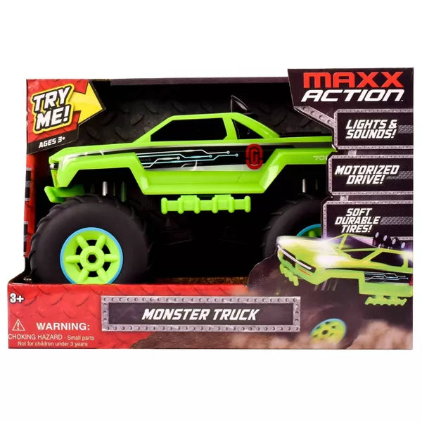 Maxx Action Monster Truck Motorized Off Road Toy Vehicle - Green-810009204398-LR-357500-1-LR eShop