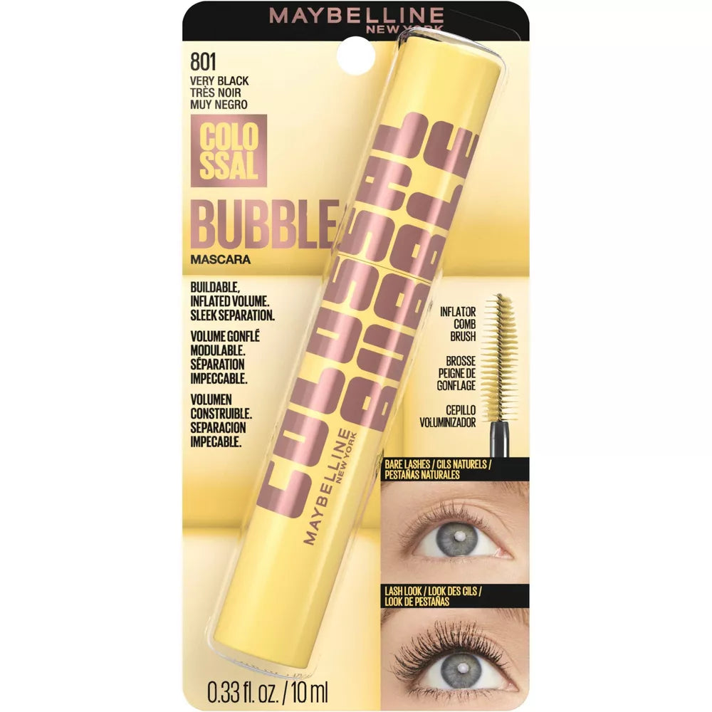 MAYBELLINE New York Colossal Bubble Washable Mascara, 801 Very Black, 0.33 oz-041554096064-LR-358204-3-LR eShop