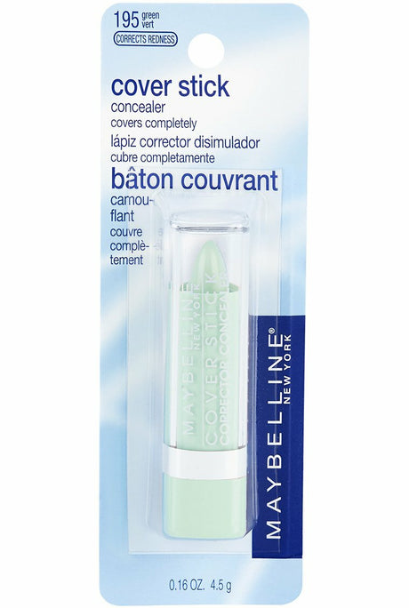 MAYBELLINE New York Cover Stick Corrector Concealer, Green Corrects Redness, 0.16 oz-041554616019-LR-134143-1-LR eShop