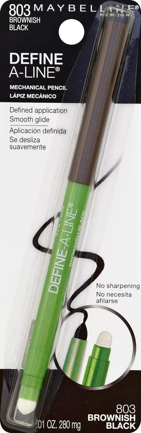 MAYBELLINE New York Define-A-Line Eye Liner Eye Makeup, 803 Brownish Black, 0.01 oz-041554009095-LR-183257-1-LR eShop