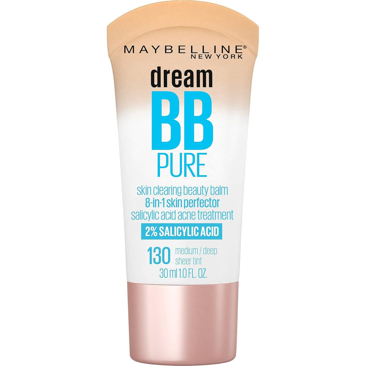 MAYBELLINE New York Dream BB Pure BB Cream, 130 Medium / Deep, 1 oz-041554349719-LR-272860-1-LR eShop