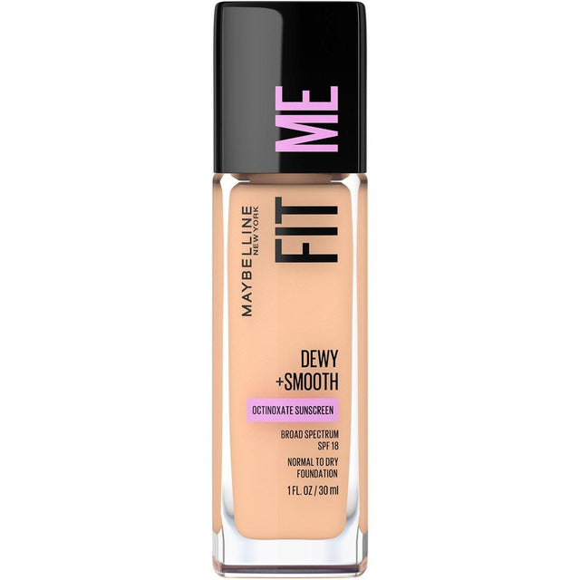 MAYBELLINE New York Fit Me Dewy + Smooth Foundation Makeup, 125 Nude Beige, 1 oz-041554238679-LR-215024-1-LR eShop