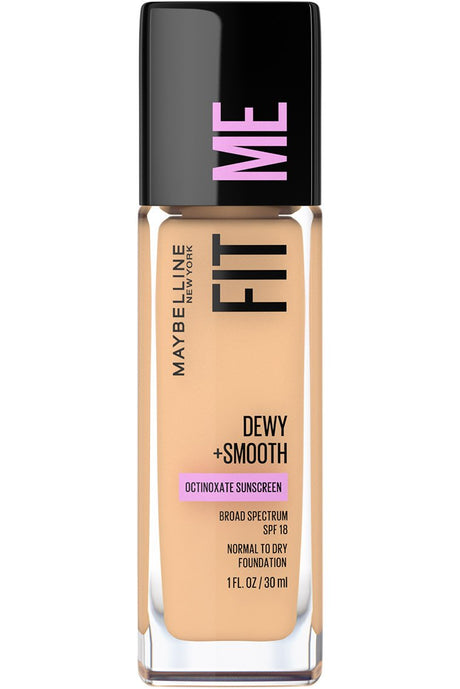 MAYBELLINE New York Fit Me Dewy + Smooth Foundation Makeup, 128 Warm Nude, 1 oz-041554553345-LR-327294-1-LR eShop