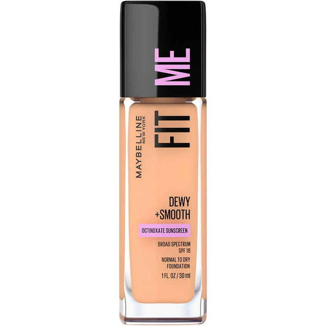 MAYBELLINE New York Fit Me Dewy + Smooth Foundation Makeup, 130 Buff Beige, 1 oz-041554238686-LR-215025-1-LR eShop